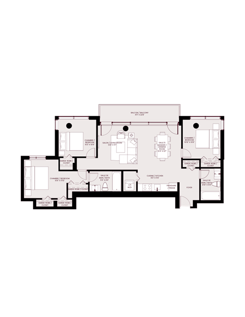 the plan of the third floor of the house